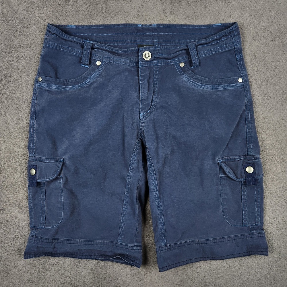 Kuhl Splash Cargo Shorts Womens 8 Navy Blue Hiking Outdoor Utility Stretch 10.5"
